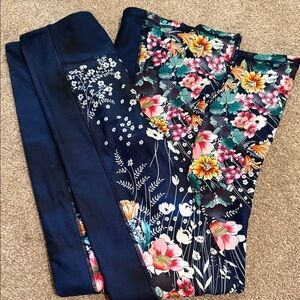 JOHNNY WAS Bee Active Bursting High Wasit Baby Bell Leggings Floral Size L READ